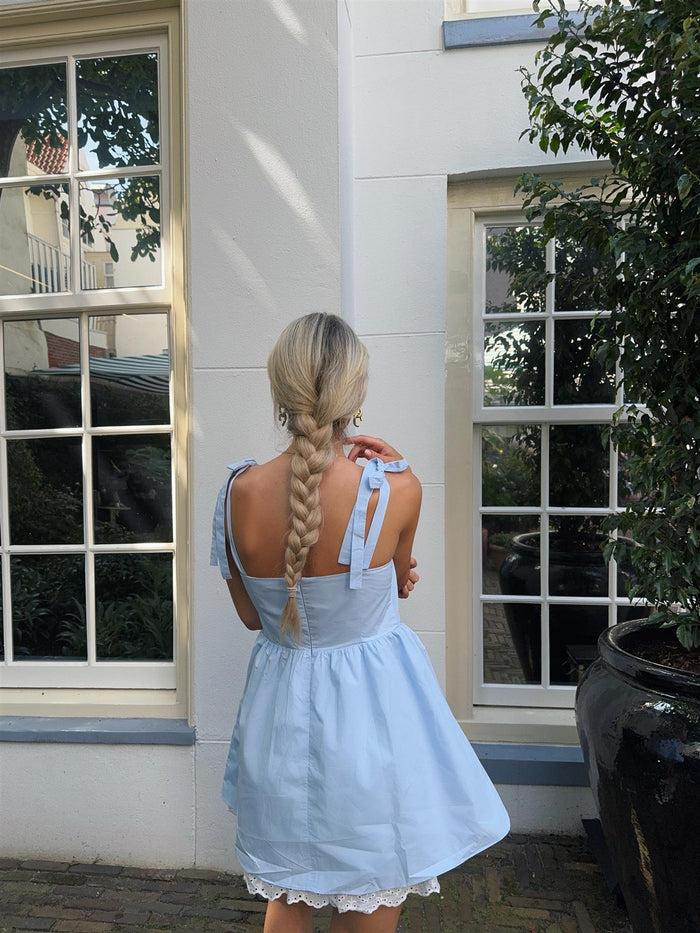 Collective The Label Light Blue Skater Mini-Dress