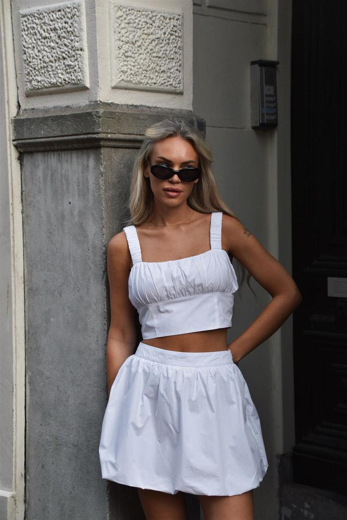 collective the label White Balloon Mini-Skirt