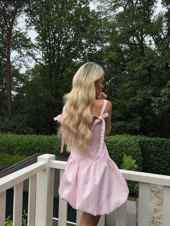 Collective The Label Light Pink Balloon Skirt Mini-Dress
