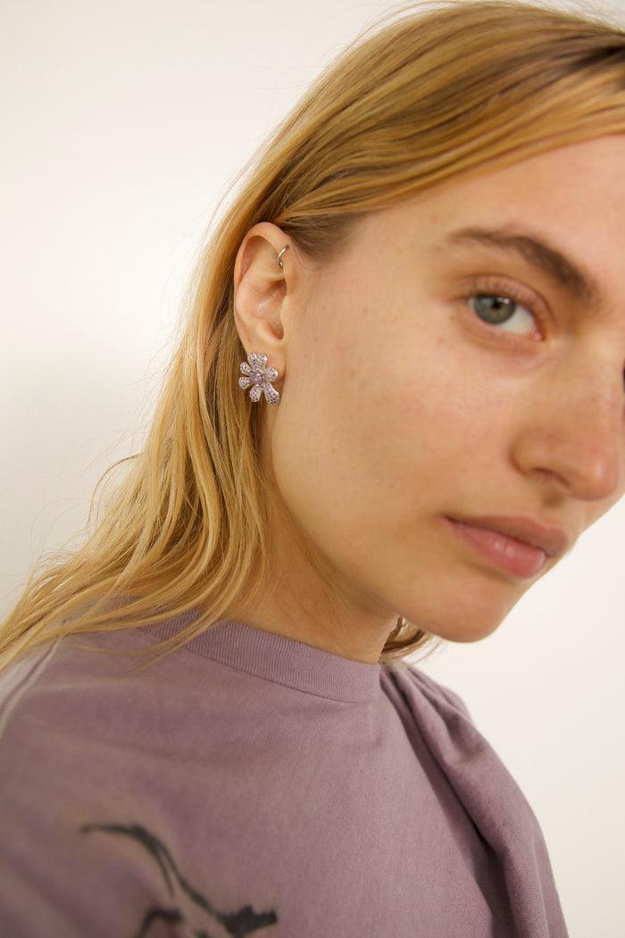 Collina Strada AMETHYST PAVE SQUASHED BLOSSOM EARRING