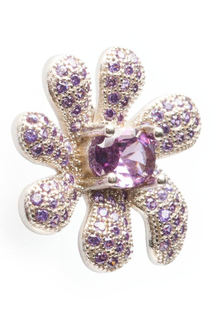 Collina Strada AMETHYST PAVE SQUASHED BLOSSOM EARRING