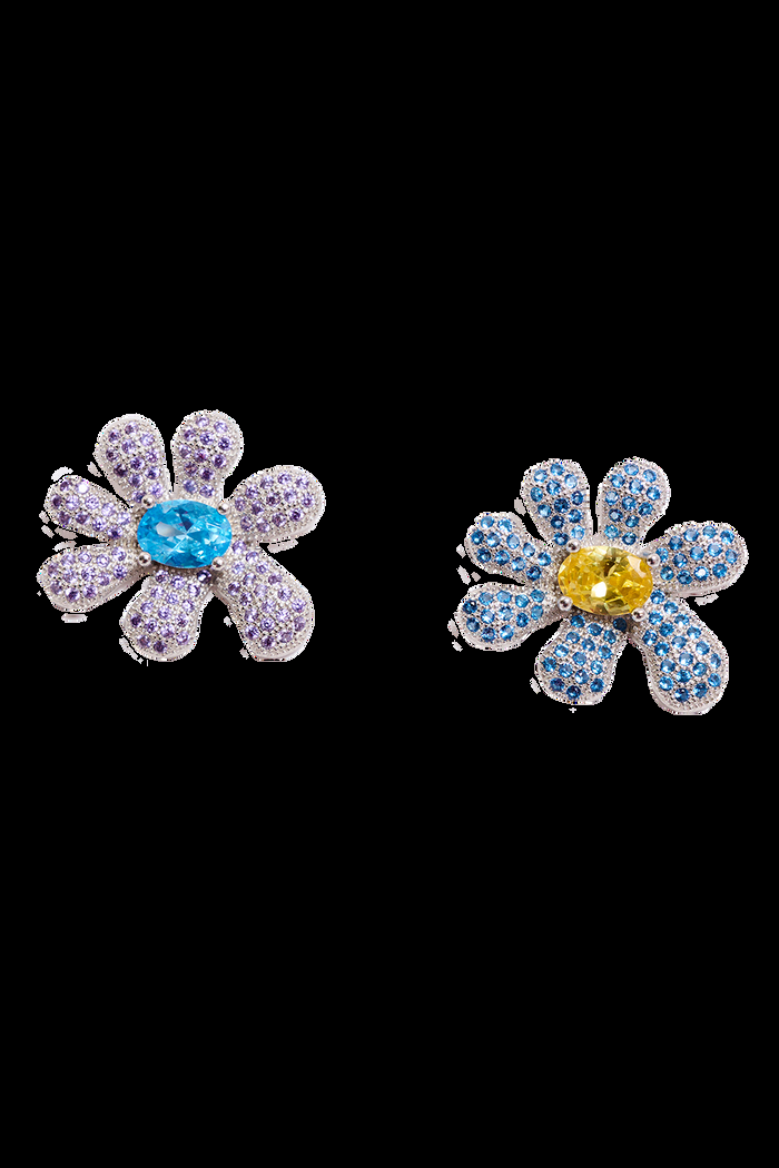 collina strada AQUAMARINE & AMETHYST SQUASHED BLOSSOM EARRING