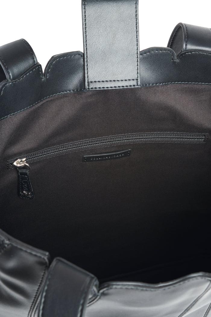 Collina Strada BLACK GRAPE FAUX LEATHER CATERPILLAR TOTE