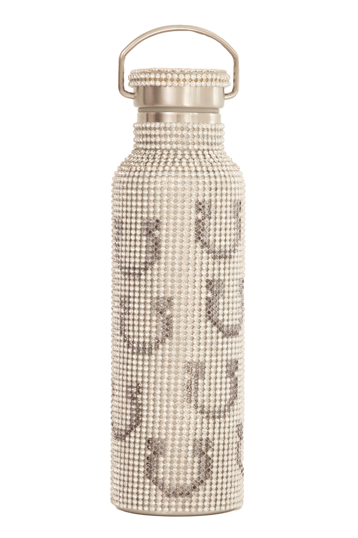 collina strada CHARCOAL HORSESHOE RHINESTONE WATER BOTTLE OS