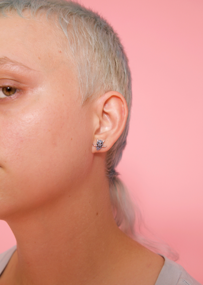 Collina Strada AQUAMARINE SPIKE MONSTER STUDS