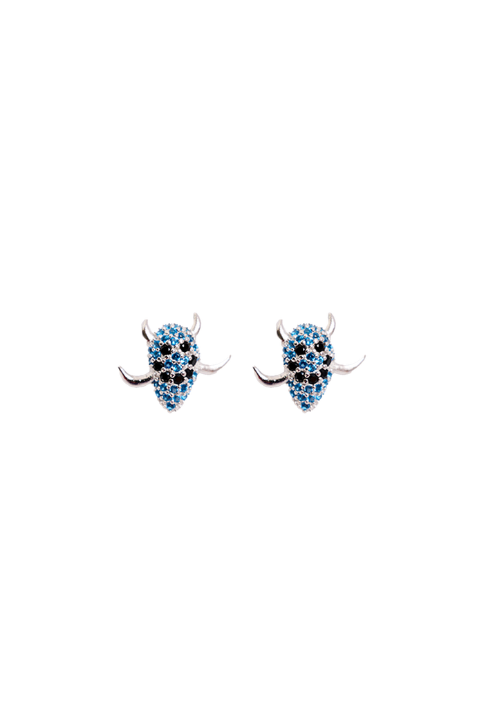 collina strada AQUAMARINE SPIKE MONSTER STUDS