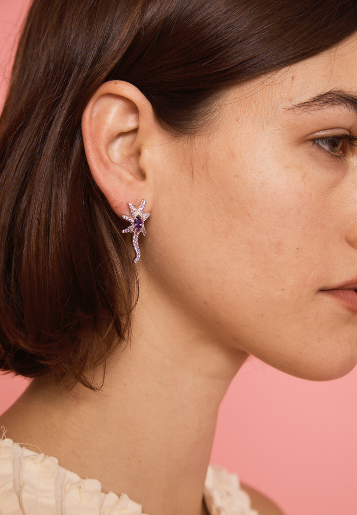 Collina Strada AQUAMARINE STAR TRAIL EARRINGS