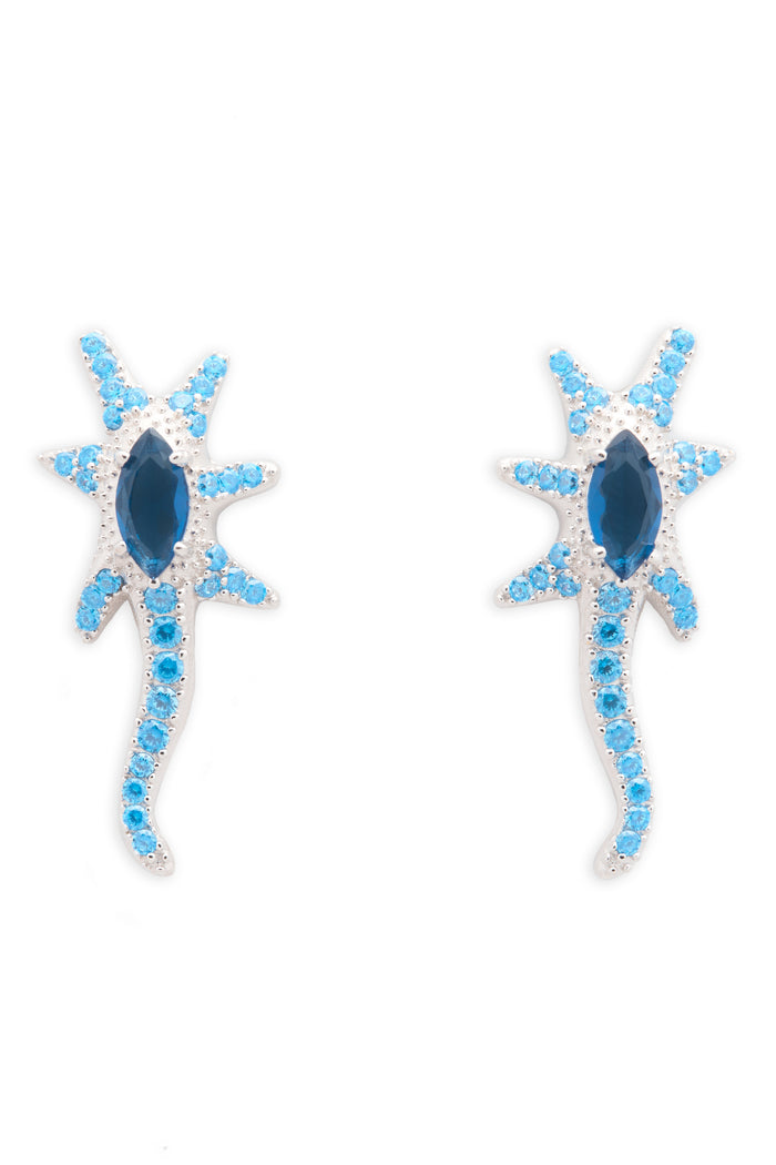 collina strada AQUAMARINE STAR TRAIL EARRINGS