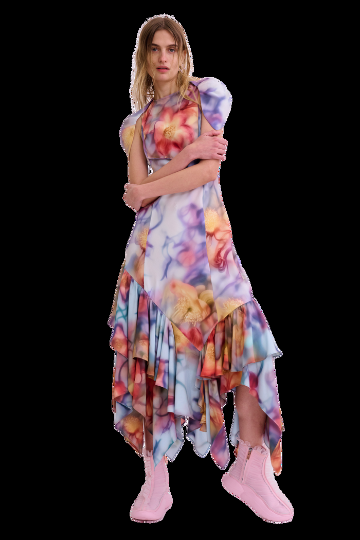 Collina Strada BARBED FLORAL HILLARY DRESS X SMALL