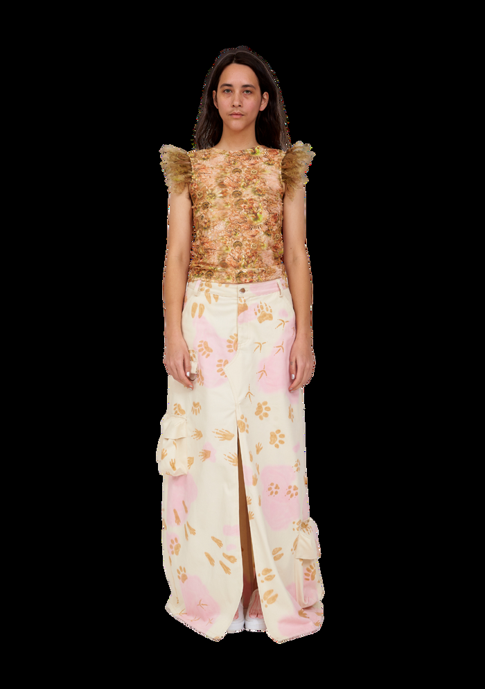 collina strada BEIGE PAWS STOMP SKIRT