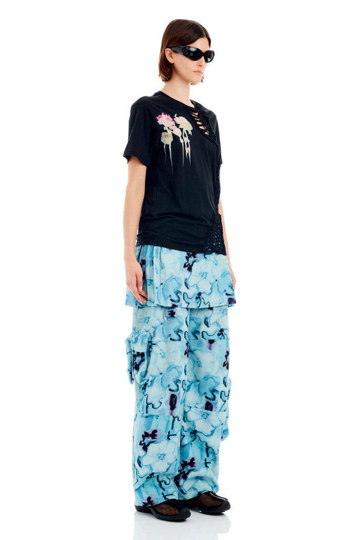 Collina Strada BLACK FLOWER DRIP TOSH TEE