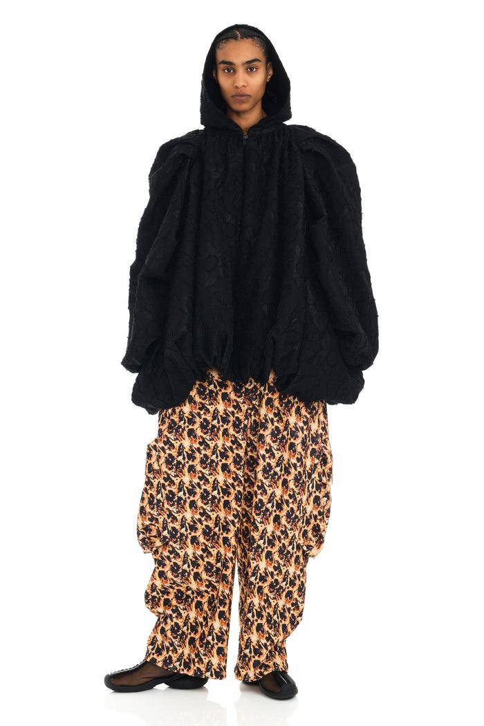 collina strada BLACK JACQUARD PILLOW COAT