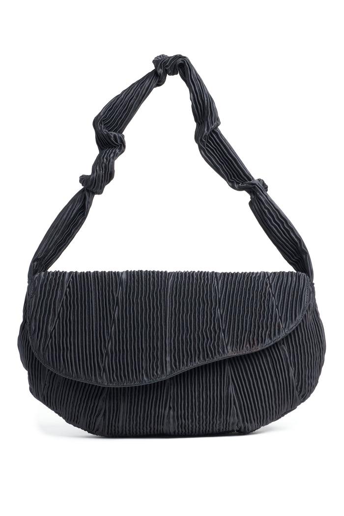 collina strada BLACK PLEATED CATERPILLAR BAG