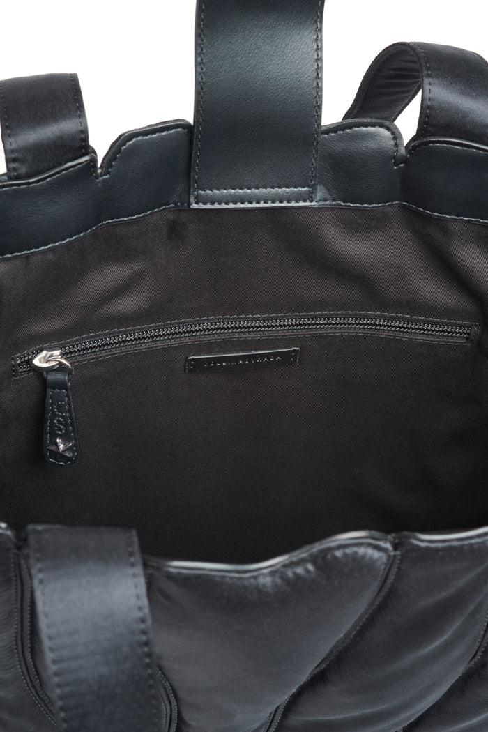 Collina Strada BLACK SATIN CATERPILLAR TOTE