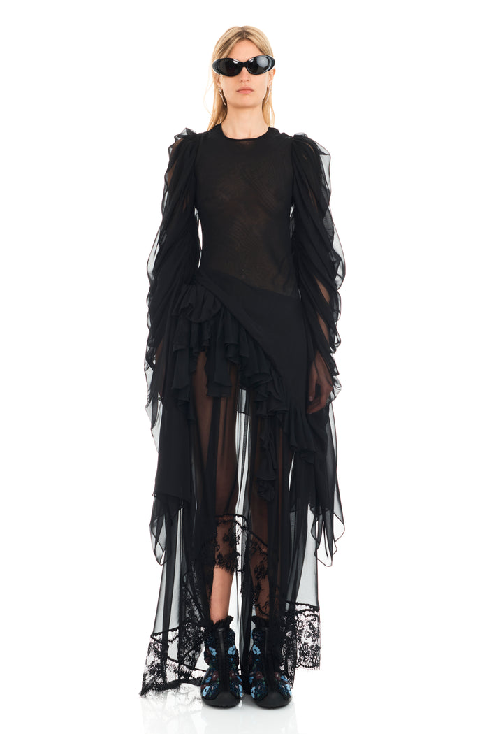 Collina Strada BLACK SIMONE ANGELICA DRESS