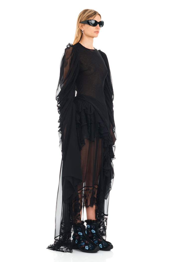 Collina Strada BLACK SIMONE ANGELICA DRESS