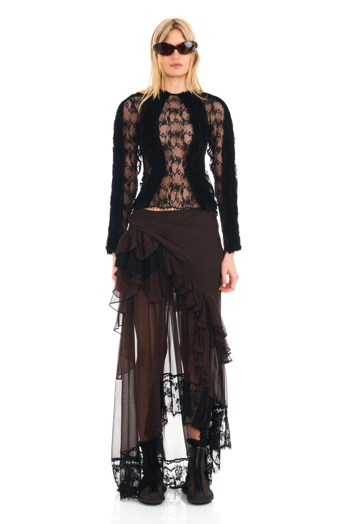 collina strada BLACK WAVY DANDELION TOP