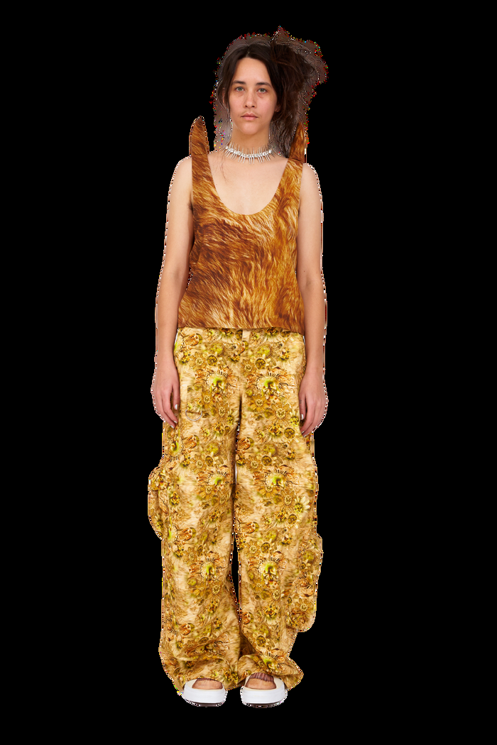 collina strada BROWN FUR HORN TANK SMALL