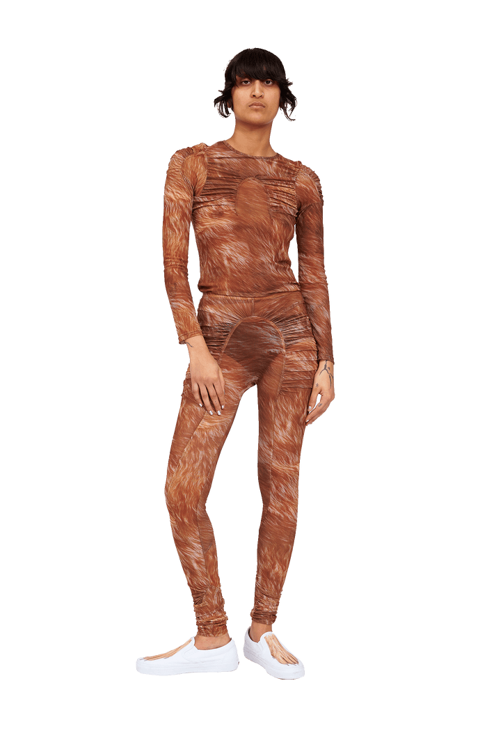 Collina Strada BROWN FUR PURR LEGGING SMALL