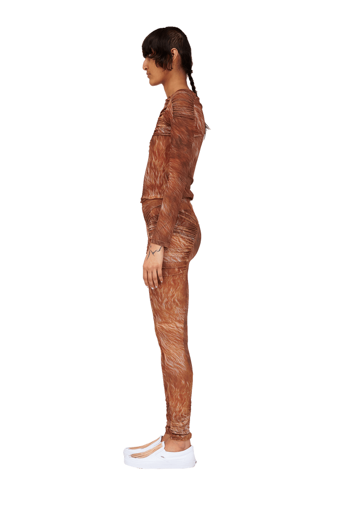 Collina Strada BROWN FUR PURR LEGGING SMALL