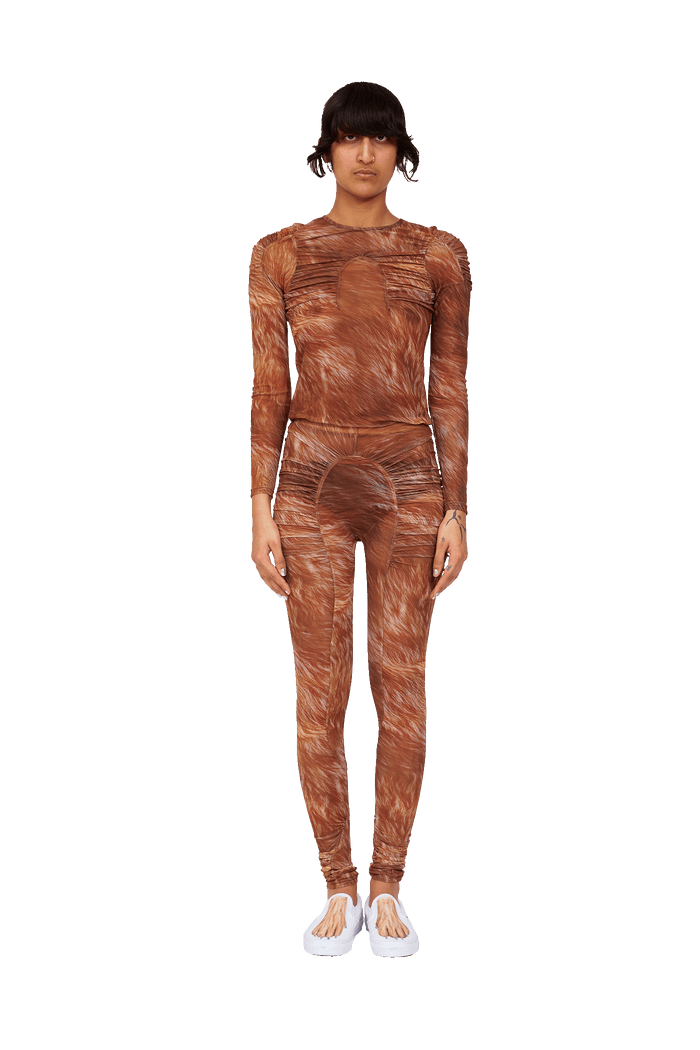 collina strada BROWN FUR PURR LEGGING SMALL