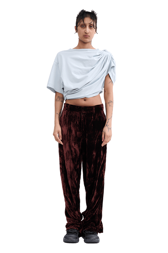 collina strada BROWN VELVET DANTE TROUSER SMALL