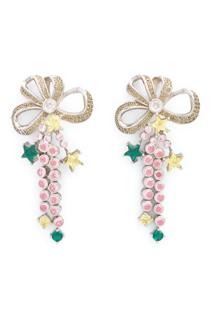 collina strada CANARY BOW JANGLE EARRINGS