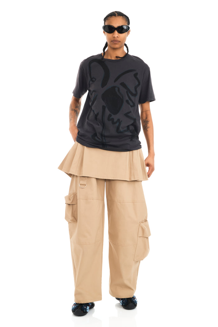 Collina Strada CHARCOAL FLOWER PAINTED TEE