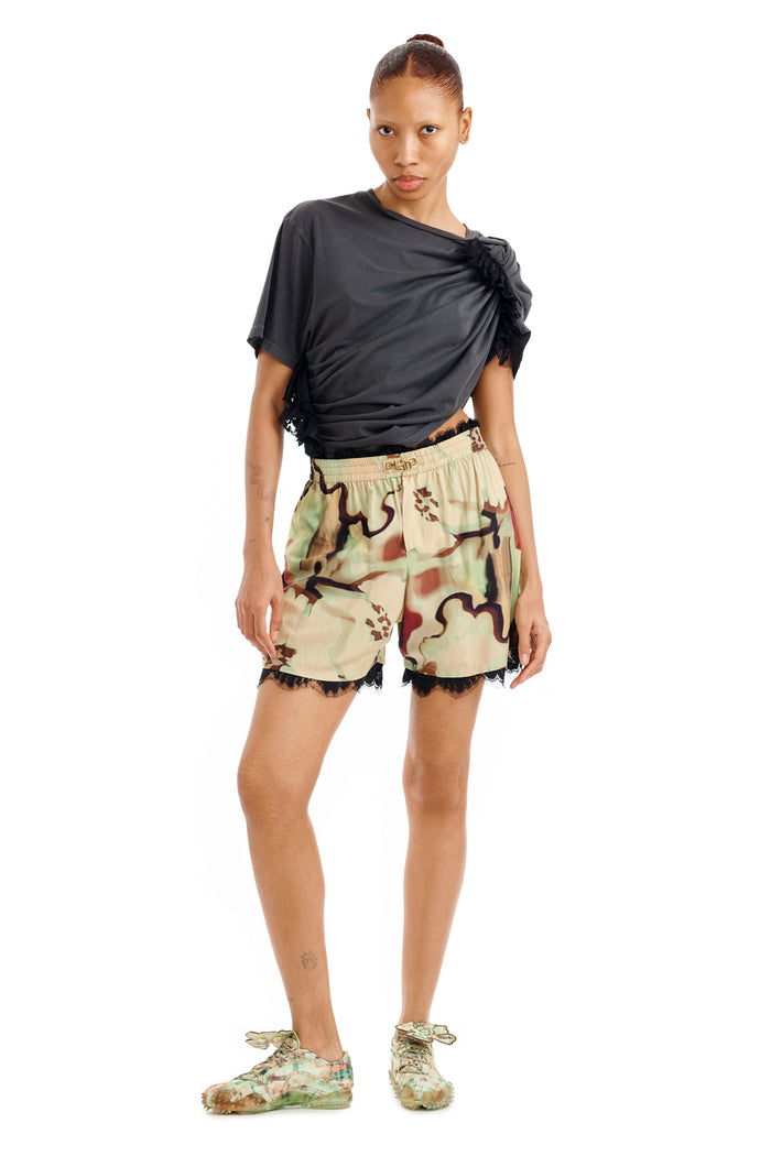 collina strada CHARCOAL LACE EVA TEE