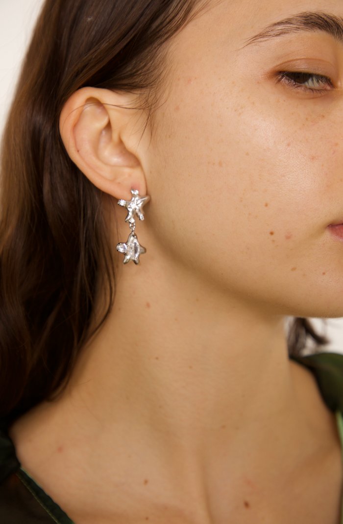 Collina Strada CLEAR STAR DANGLE EARRINGS