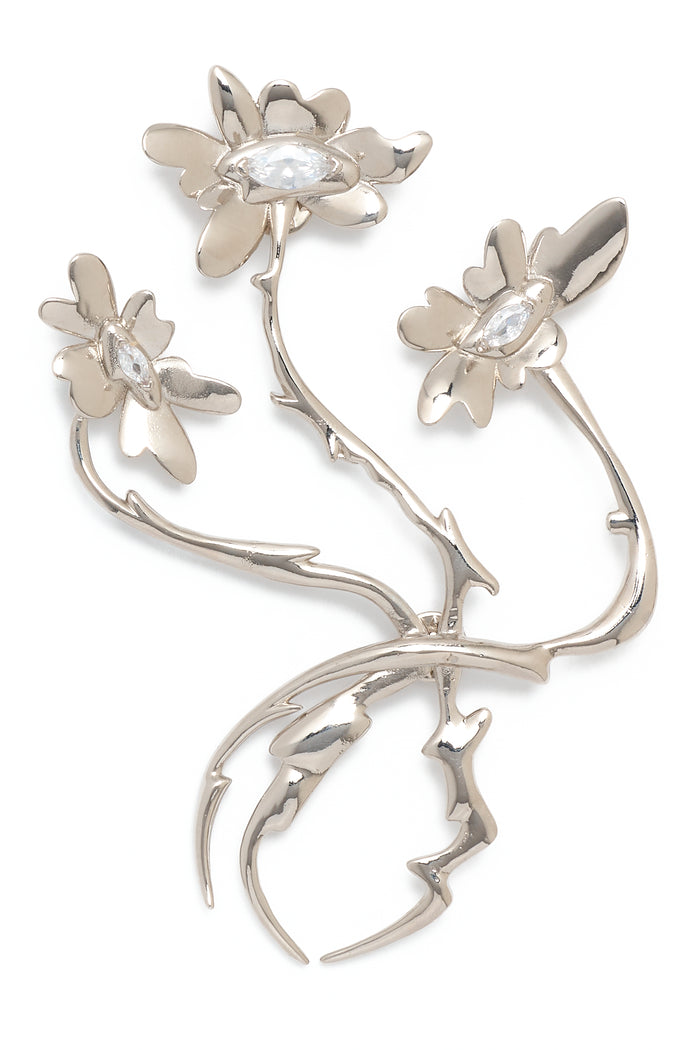 collina strada CRYSTAL CLEAR DAISY BUNCH PIN