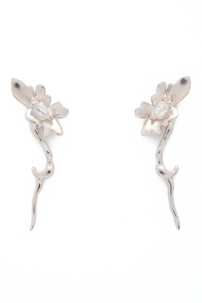 collina strada CRYSTAL CLEAR DAISY EARRINGS