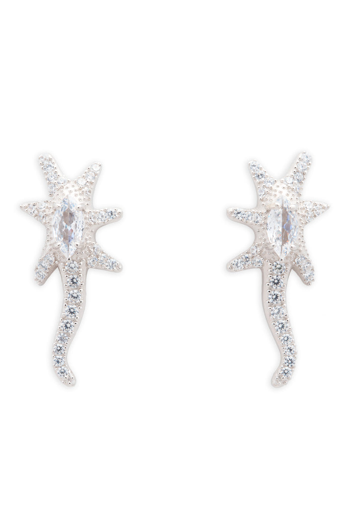 collina strada CRYSTAL CLEAR STAR TRAIL EARRINGS