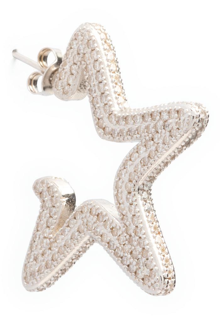 Collina Strada CRYSTAL CLEAR SUPER STAR HOOPS