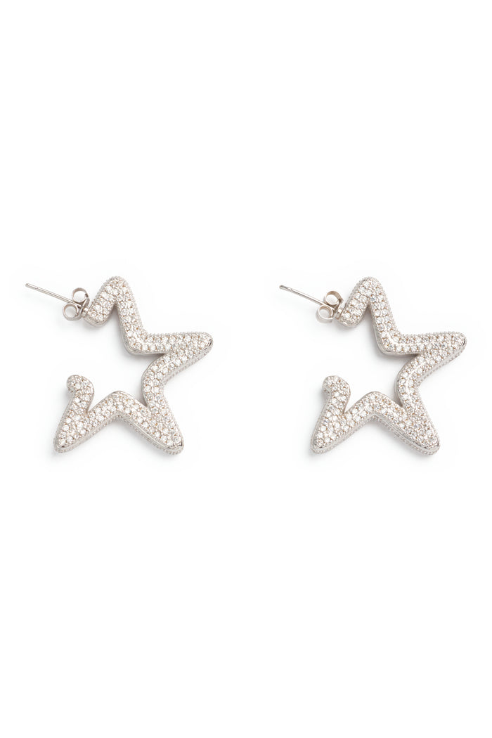 collina strada CRYSTAL CLEAR SUPER STAR HOOPS