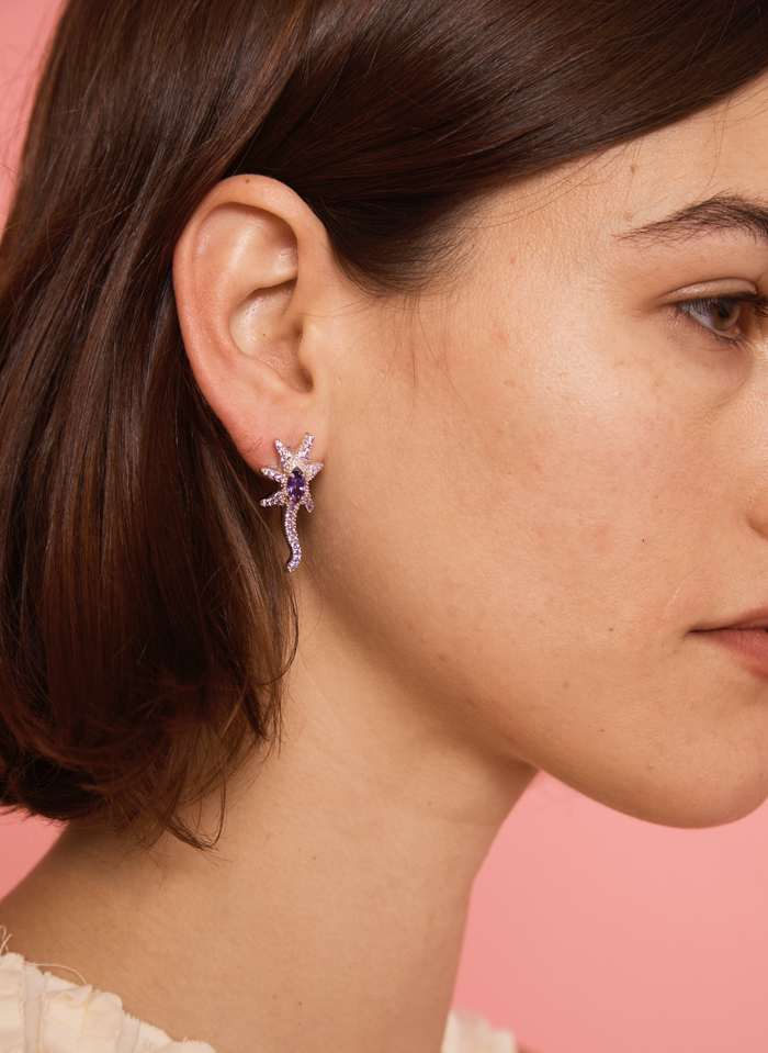 Collina Strada EMERALD PINK STAR TRAIL EARRINGS