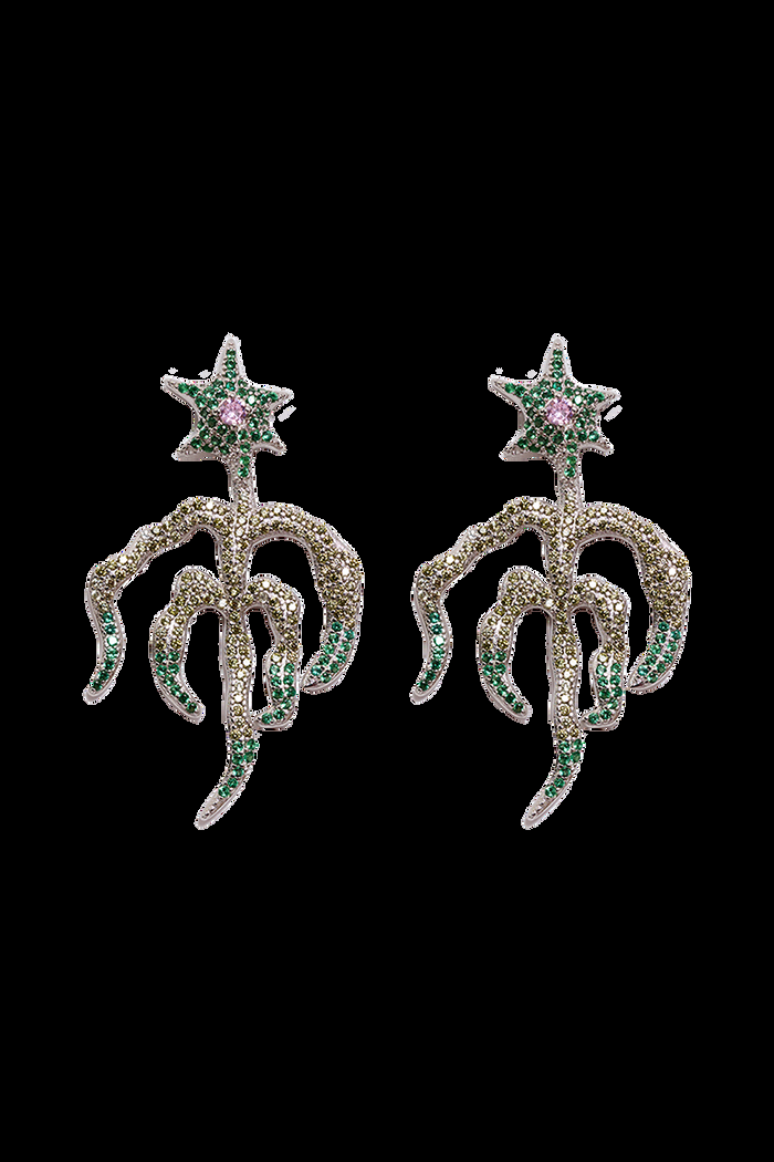 collina strada EMERALD STARBURST EARRING