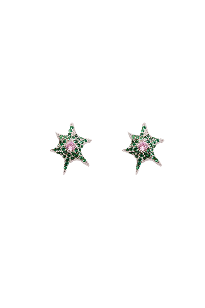 collina strada EMERALD STARBURST STUDS