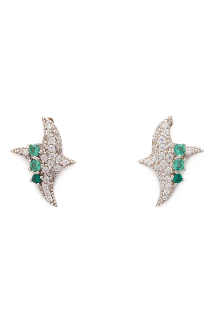 collina strada EMERALD TWISTER EARRINGS