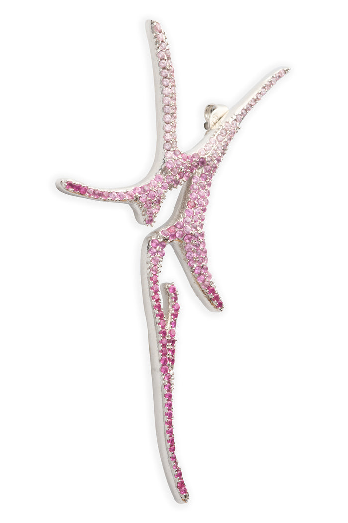 Collina Strada FADING PINK PAVE NOVA EARRINGS