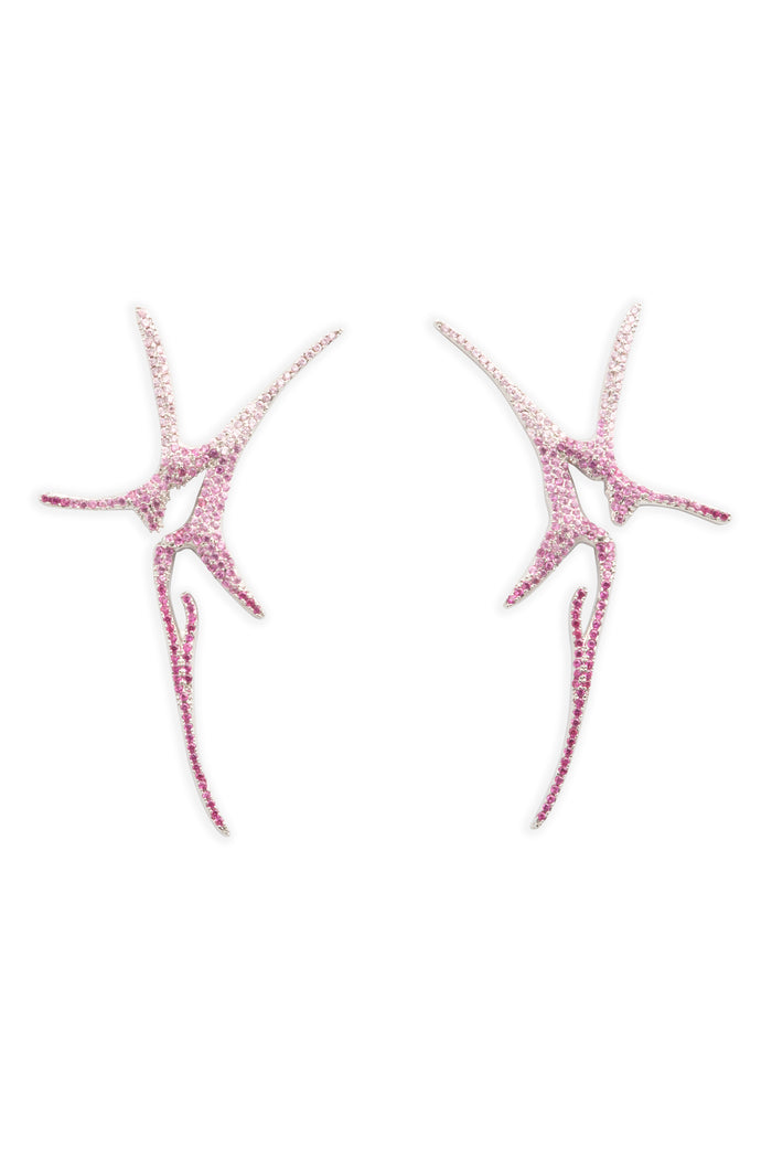 collina strada FADING PINK PAVE NOVA EARRINGS