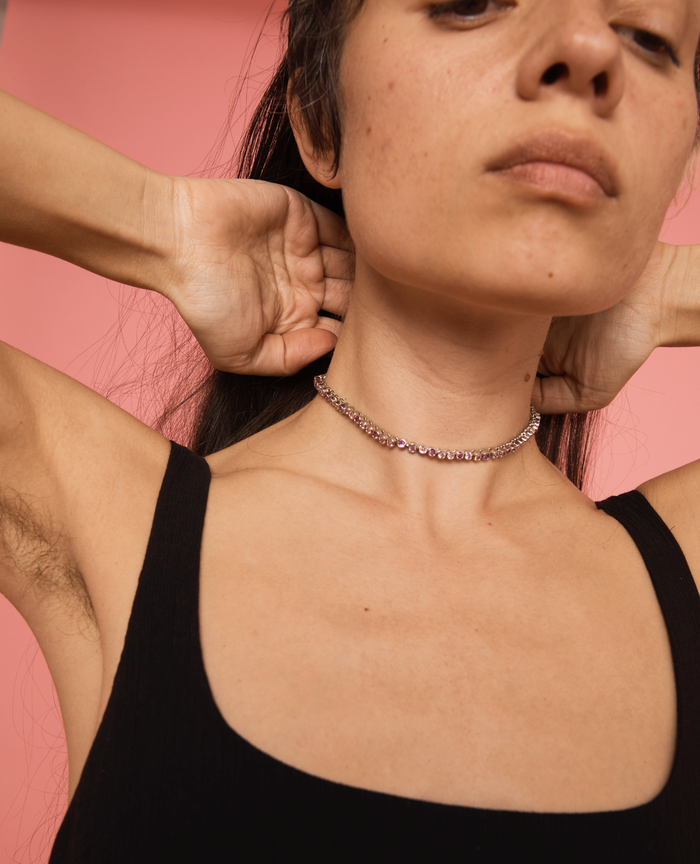 Collina Strada FADING PINK TENNIS NECKLACE