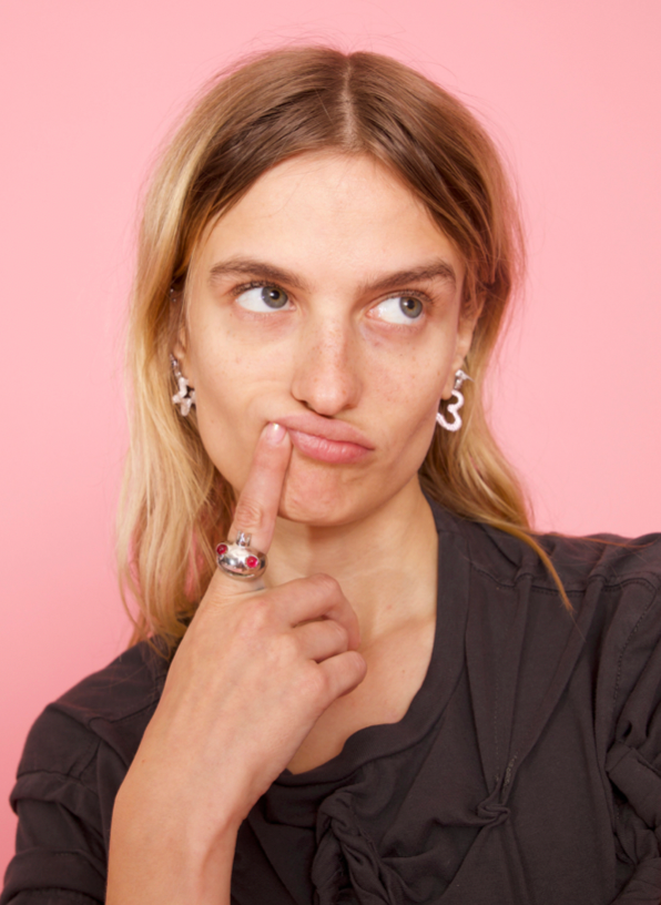 collina strada FROG PRINCE RING SILVER-PINK