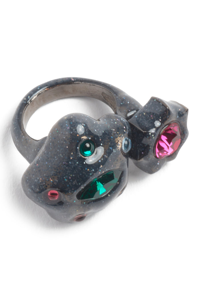 Collina Strada GLITTER BLACK STARLET RING 6