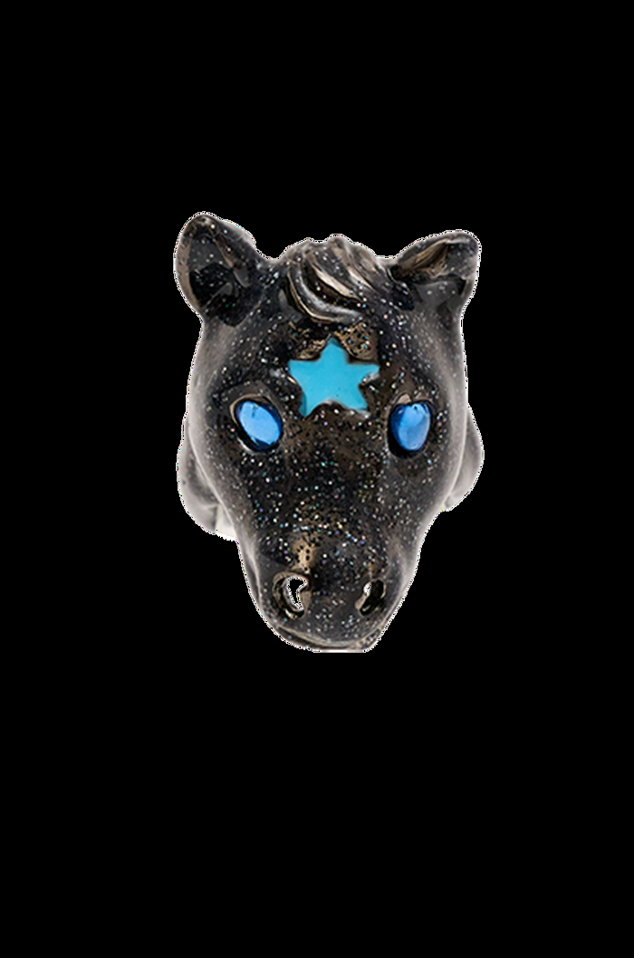 collina strada GLITTER GREY BABY PONY RING 6