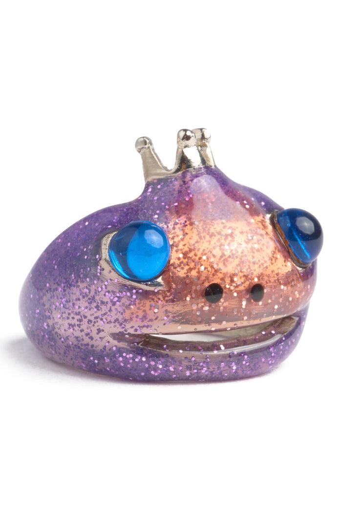 Collina Strada GLITTER PINK LILAC FROG PRINCE RING