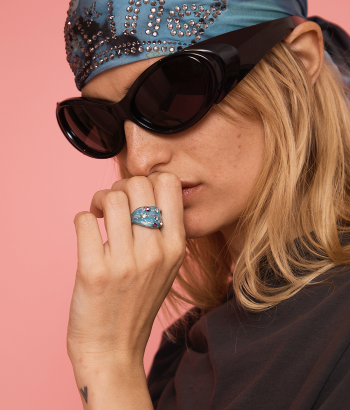 Collina Strada GLITTER SKY STACKED RING