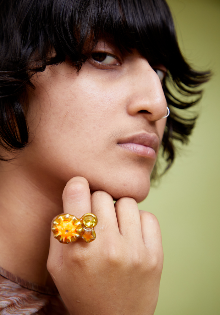 Collina Strada GOLD CANDY SPIKE RING 7