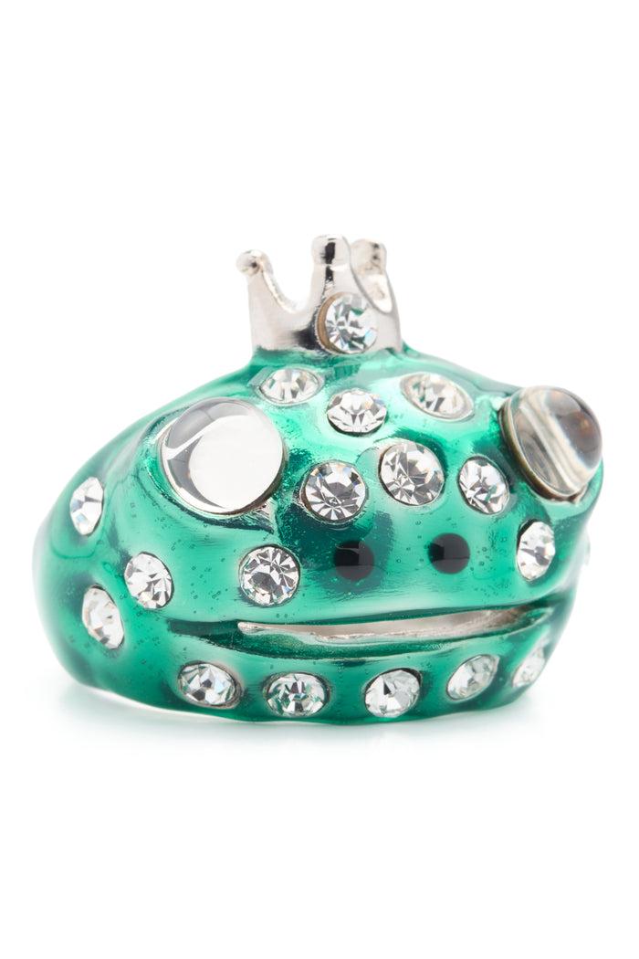 Collina Strada GREEN FRECKLES FROG PRINCE RING