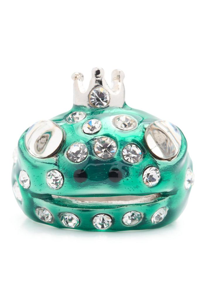 collina strada GREEN FRECKLES FROG PRINCE RING